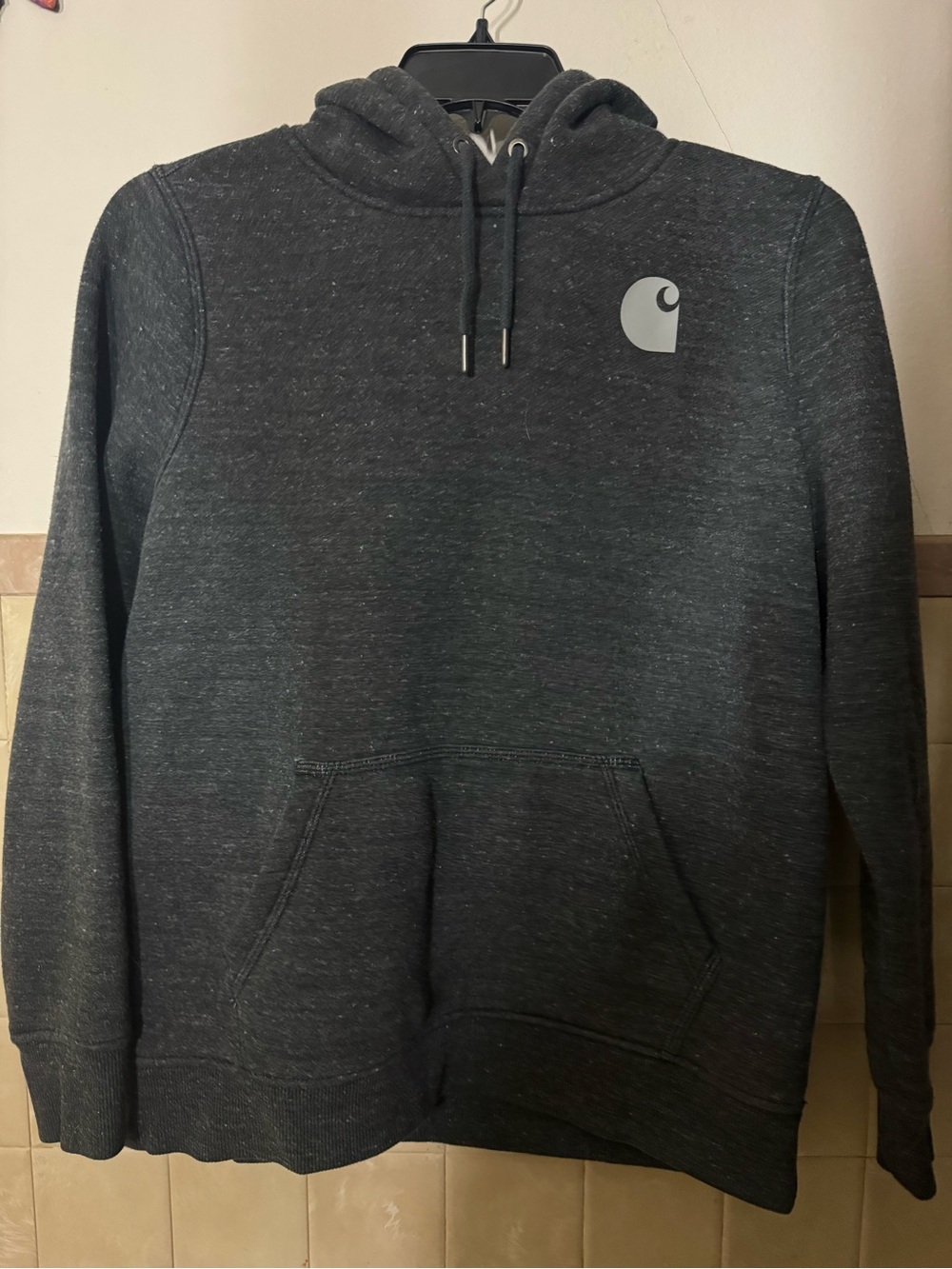 Carhartt Heather Charcoal Hooded Pullover Sweatshirt